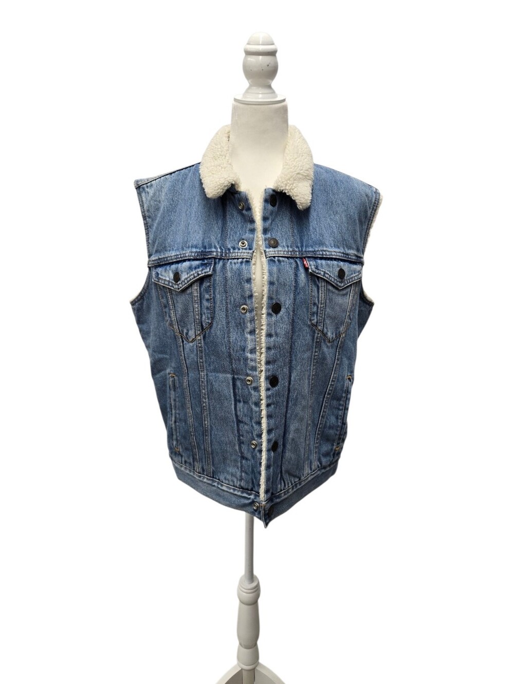 Levi's Denim Sherpa Trucker Vest